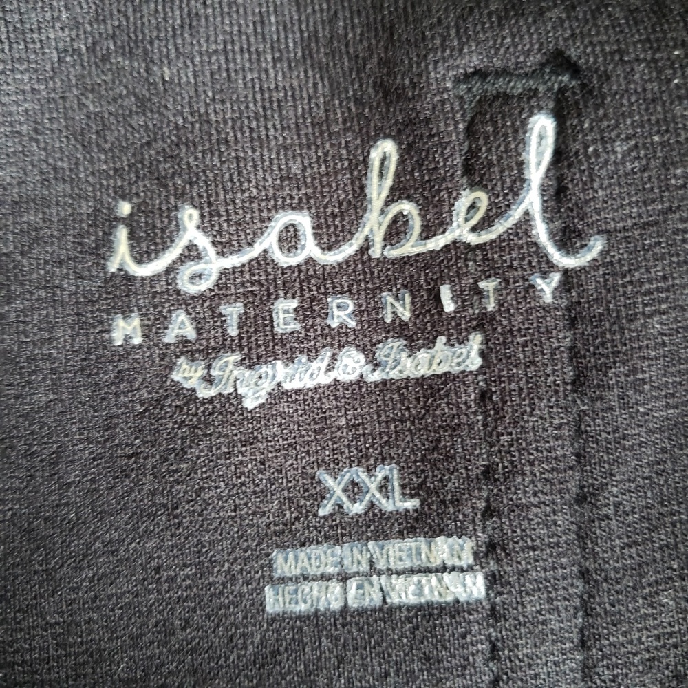 NWOT Maternity Inset Panel Ponte Pants Black - Picture 6 of 6